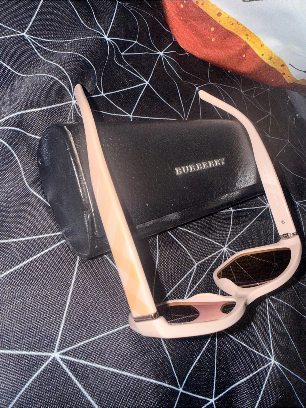 Burberry Pink Cat-Eye Sunglasses with Brown Lenses